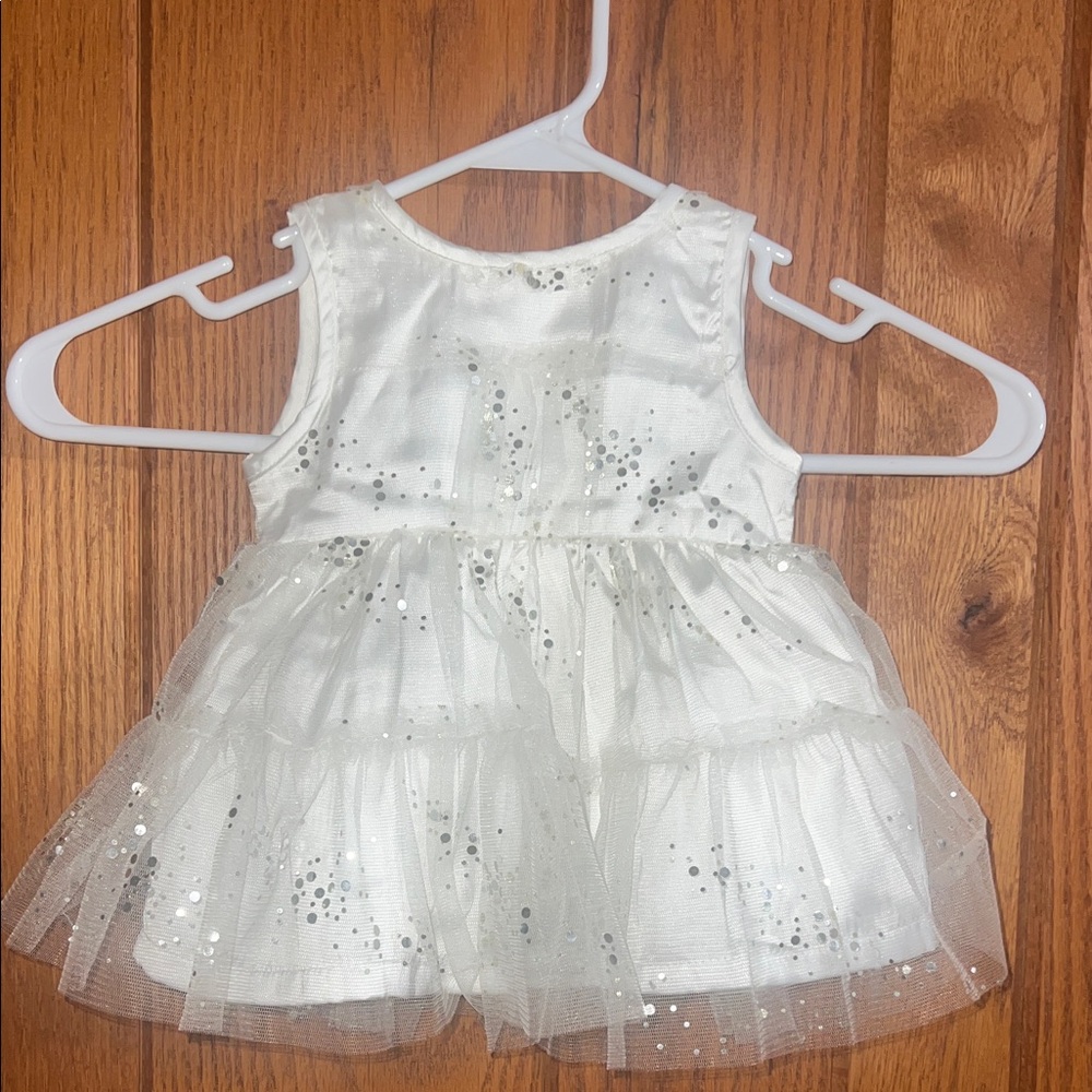 Charming White Sequin Kids Formal Dress